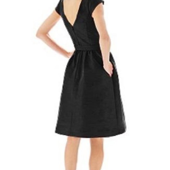 ALFRED SUNG Black Cap Sleeve Dress - Picture 4 of 6